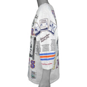 Opposite sleeve with Mets historical text and pennant graphics