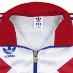 Adidas - Blue, White & Red Colorblock Track Jacket 1990s Medium Vintage Retro