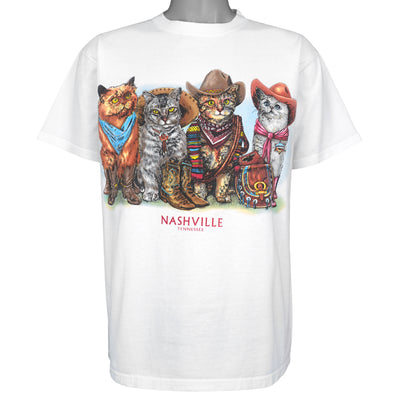 Vintage (Anvil) - Cowboy Cats Nashville Tennessee T-Shirt 1980s Large