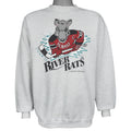 Vintage AHL - Albany River Rats Big Spell-Out Crew Neck Sweatshirt 1993 Large in gray