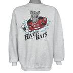 Vintage AHL - Albany River Rats Big Spell-Out Crew Neck Sweatshirt 1993 Large in gray