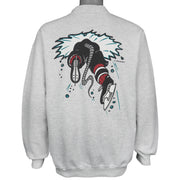 Vintage AHL - Albany River Rats Big Spell-Out Crew Neck Sweatshirt 1993 Large in gray