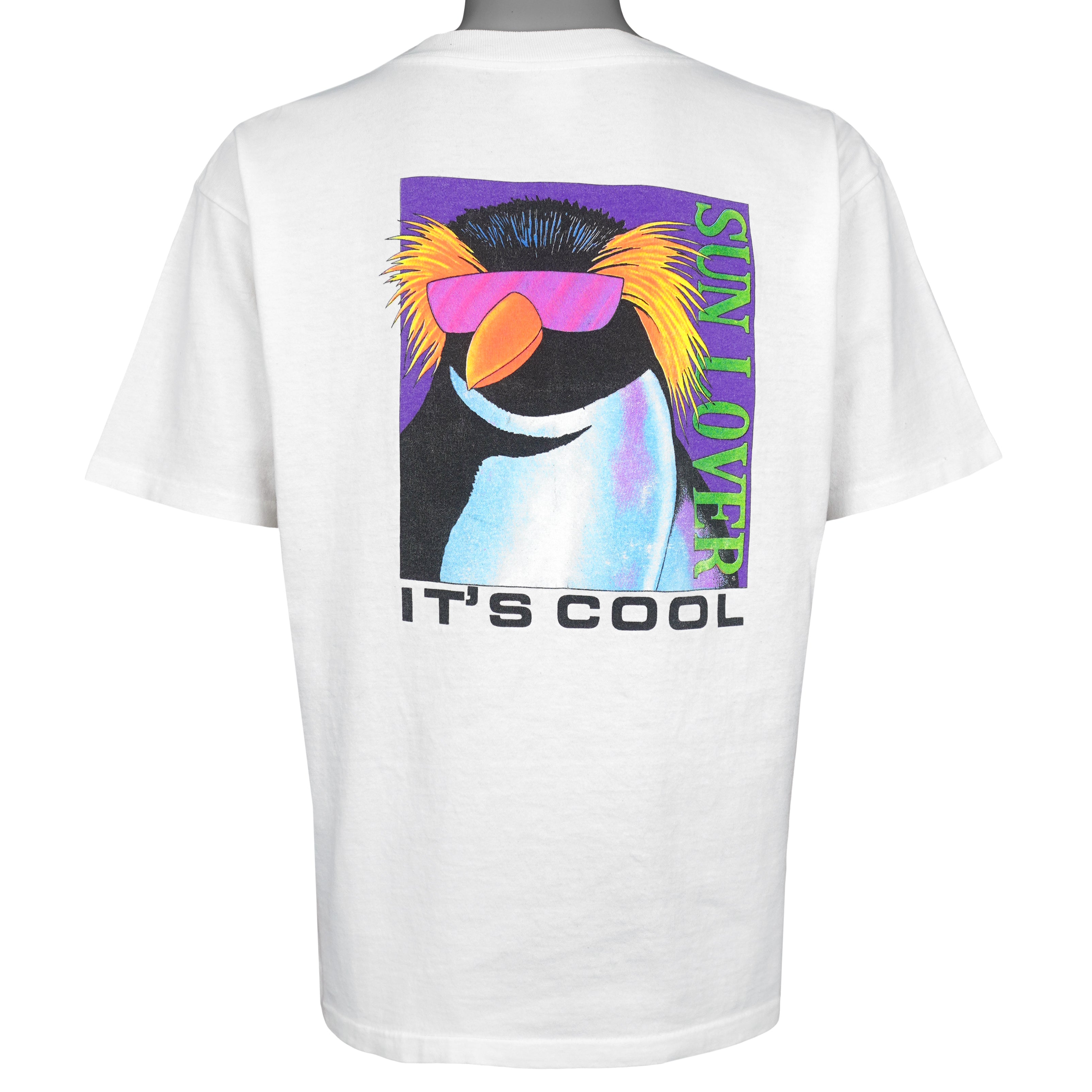 Vintage - Sun Lover It’s Cool Single Stitch T-Shirt 1990s Large Vintage Retro