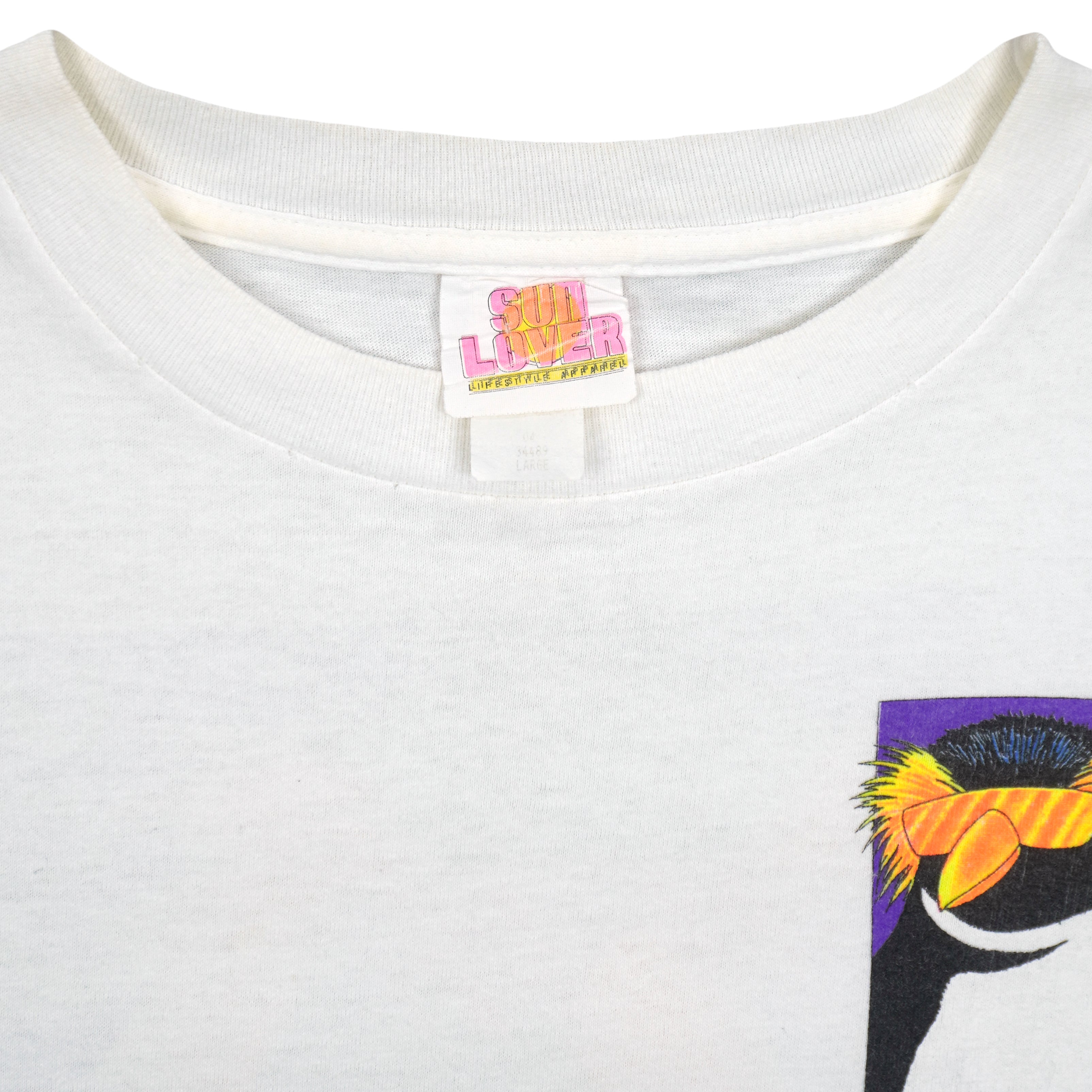 Vintage - Sun Lover It’s Cool Single Stitch T-Shirt 1990s Large Vintage Retro