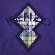 Vintage Kenzo - Kenzo Paris Golf Crew Neck Sweatshirt 1990s Large in purple and plaid