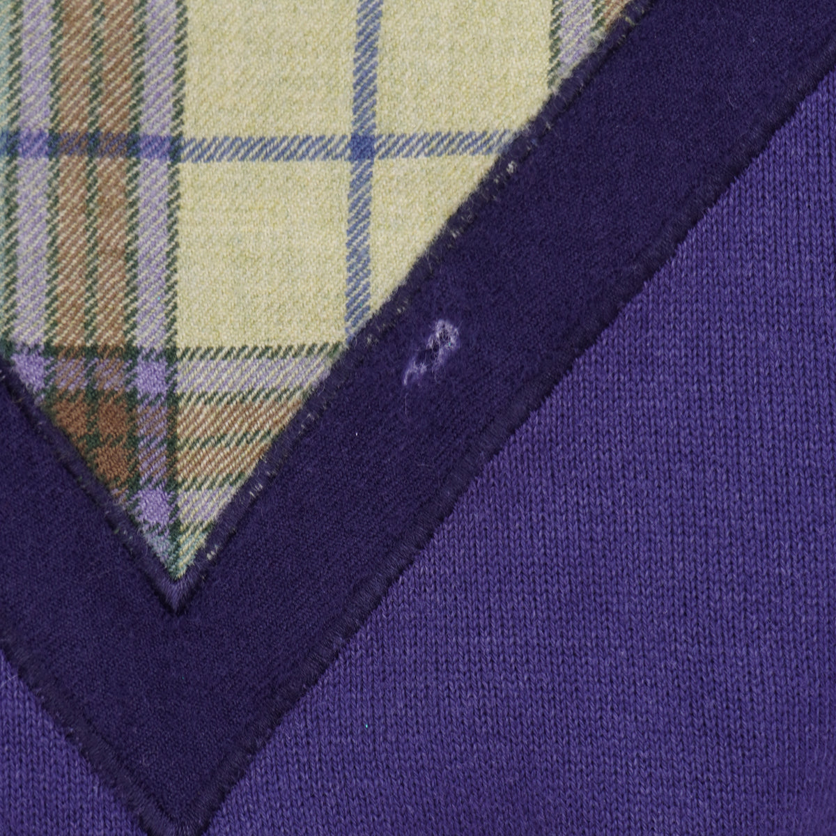 Vintage Kenzo - Kenzo Paris Golf Crew Neck Sweatshirt 1990s Large in purple and plaid