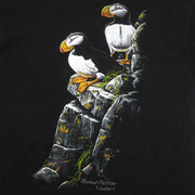 Vintage (Hanes) - Horned Puffins Wildlife T-Shirt 1990s Large Vintage Retro