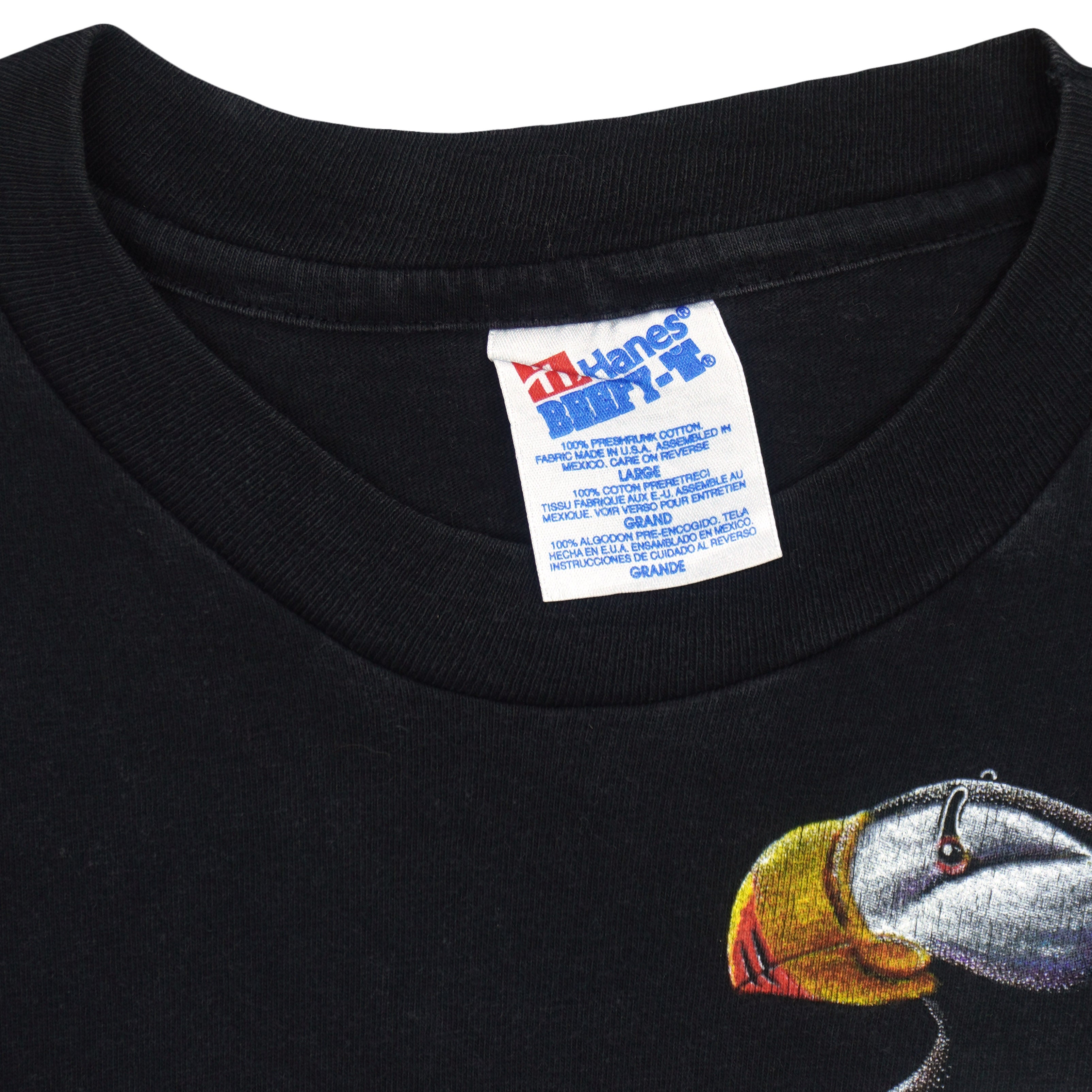 Vintage (Hanes) - Horned Puffins Wildlife T-Shirt 1990s Large Vintage Retro