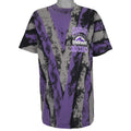 Purple and gray 1994 Salem Colorado Rockies all-over-print T-shirt