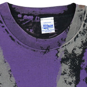 Purple and gray 1994 Salem Colorado Rockies all-over-print T-shirt