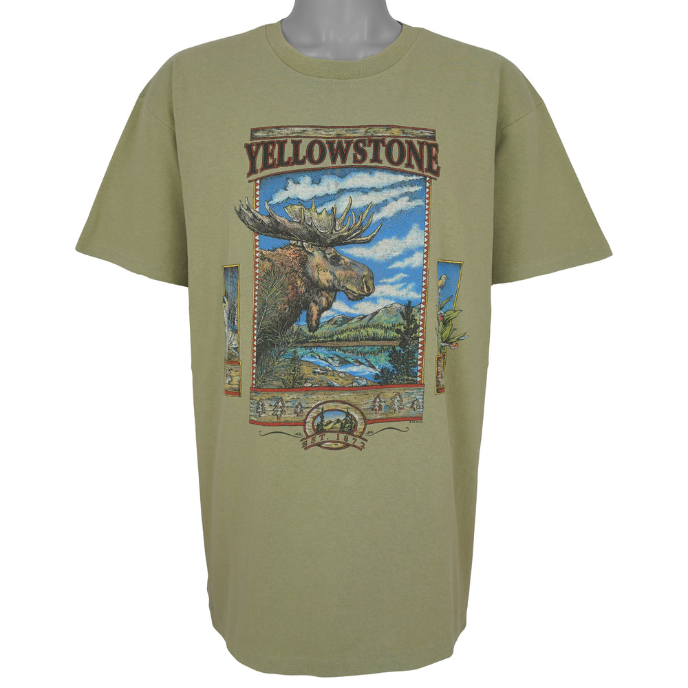 Vintage (Anvil) - Yellowstone Moose T-Shirt 1990s X-Large Vintage Retro