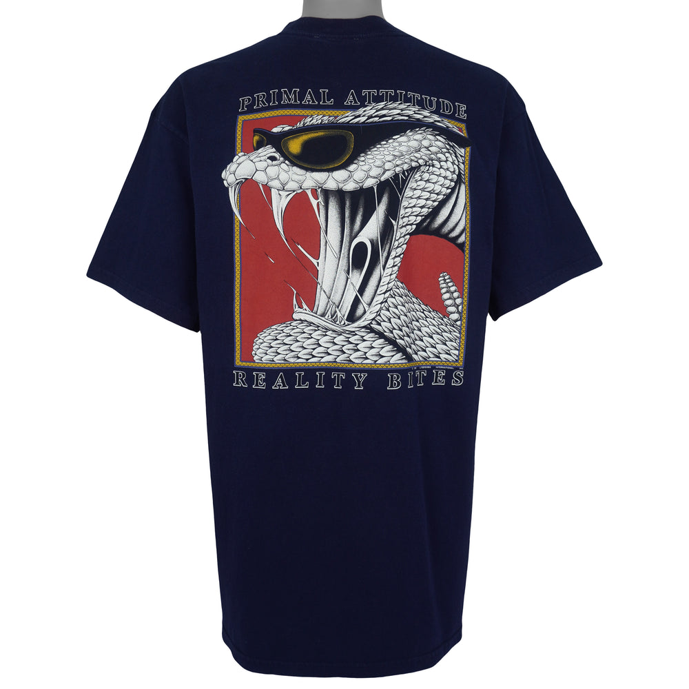 Vintage (Lifeforms) - Primal Attitude Reality Bites Snake T-Shirt 1998 X-Large Vintage Retro