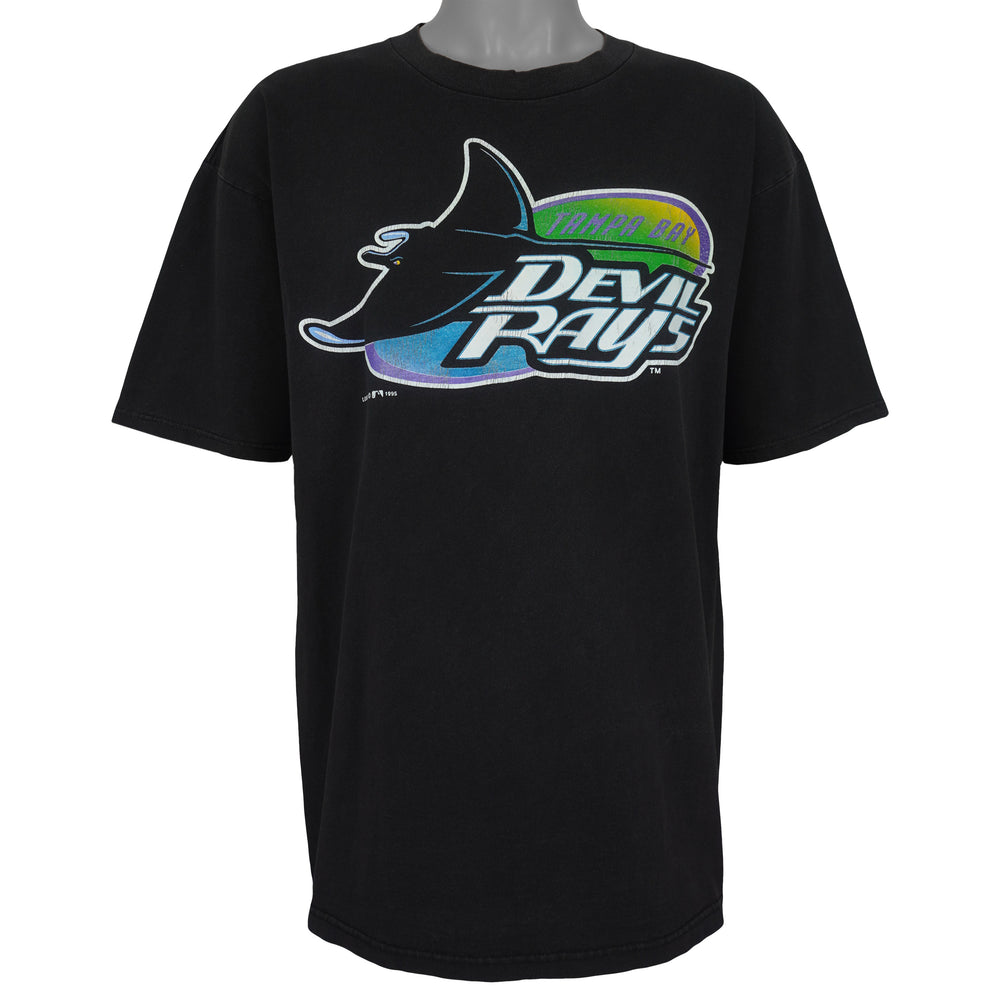 MLB (All Sport) - Tampa Bay Devil Rays T-Shirt 1995 Large Vintage Retro Baseball