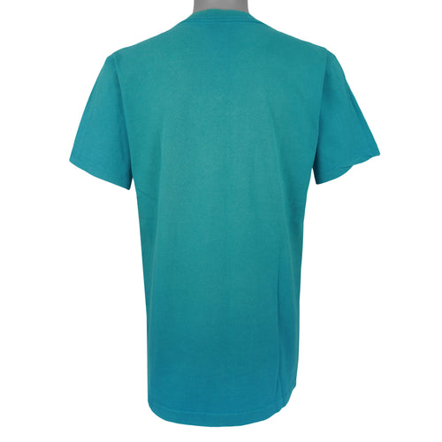 MLB (Nutmeg) - Florida Marlins Single Stitch T-Shirt 1990s Large Vintage Retro Baseball