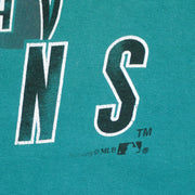 MLB (Nutmeg) - Florida Marlins Single Stitch T-Shirt 1990s Large Vintage Retro Baseball