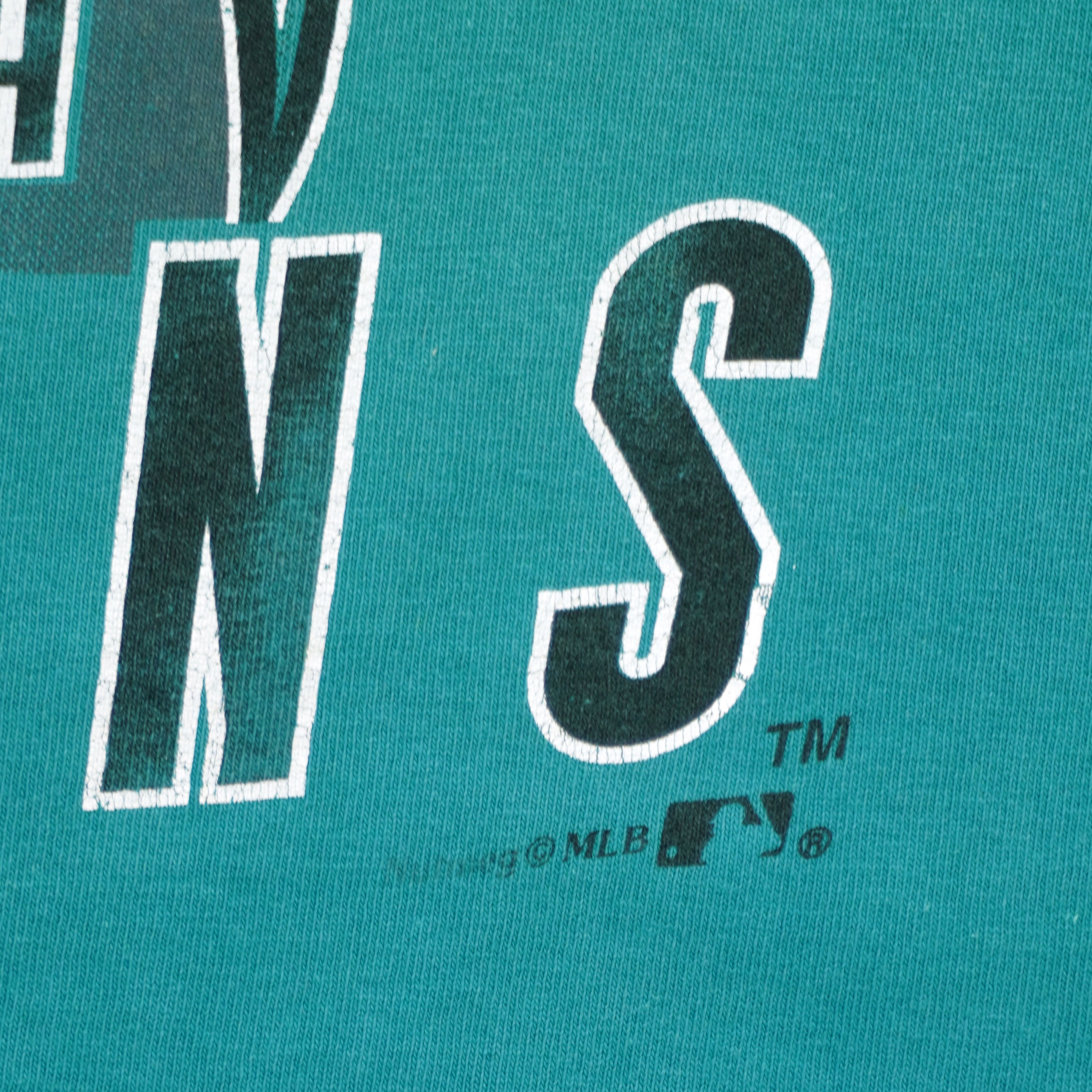 MLB (Nutmeg) - Florida Marlins Single Stitch T-Shirt 1990s Large Vintage Retro Baseball