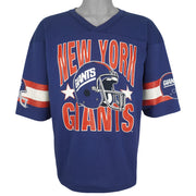 Blue New York Giants fan jersey with helmet and large lettering
