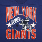 Close view of the large New York Giants front graphic