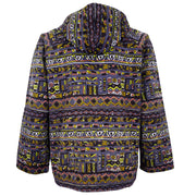 Vintage (Dude) - Abstract Tribal Pattern Hooded Jacket 1990s Large Vintage Retro