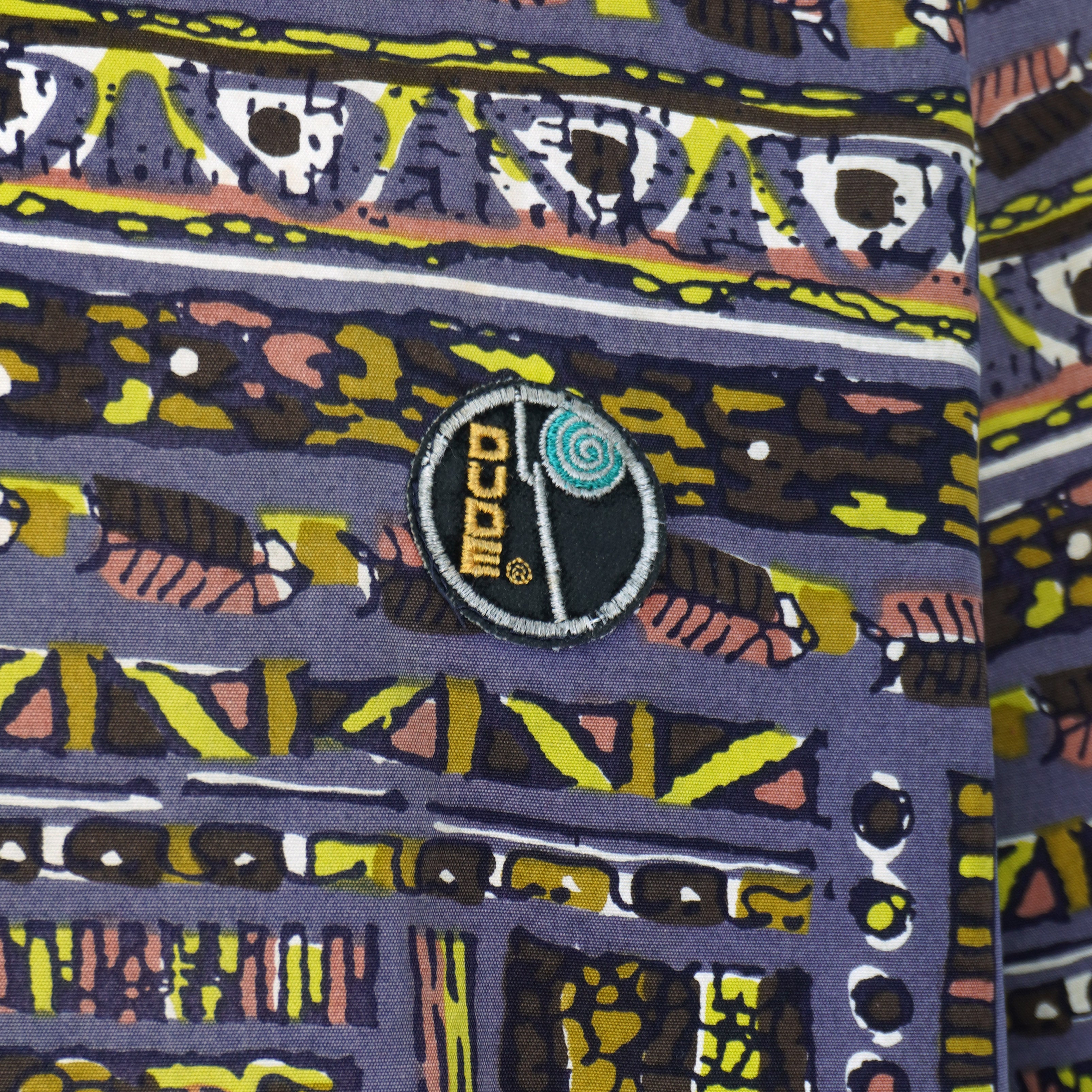 Vintage (Dude) - Abstract Tribal Pattern Hooded Jacket 1990s Large Vintage Retro