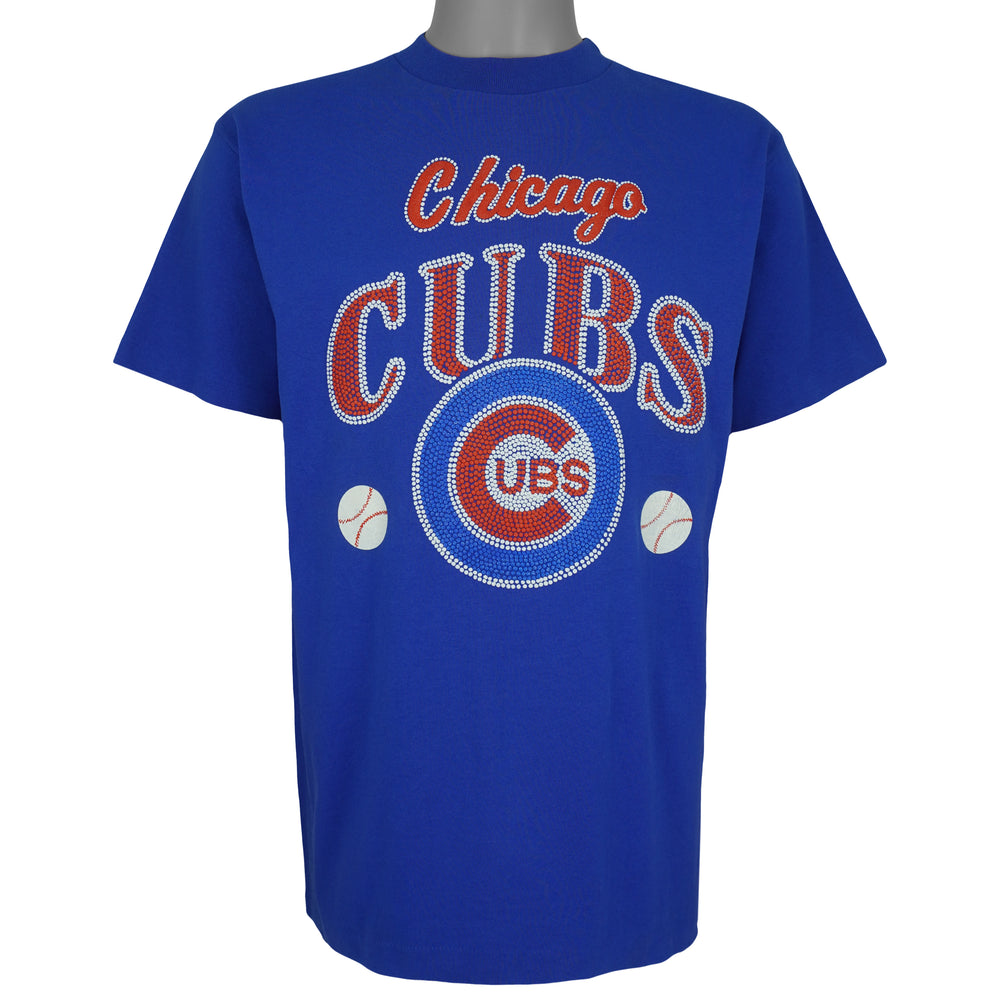 MLB (Murina's Best) - Chicago Cubs Spell-Out T-Shirt 1990s Large Vintage Retro Baseball