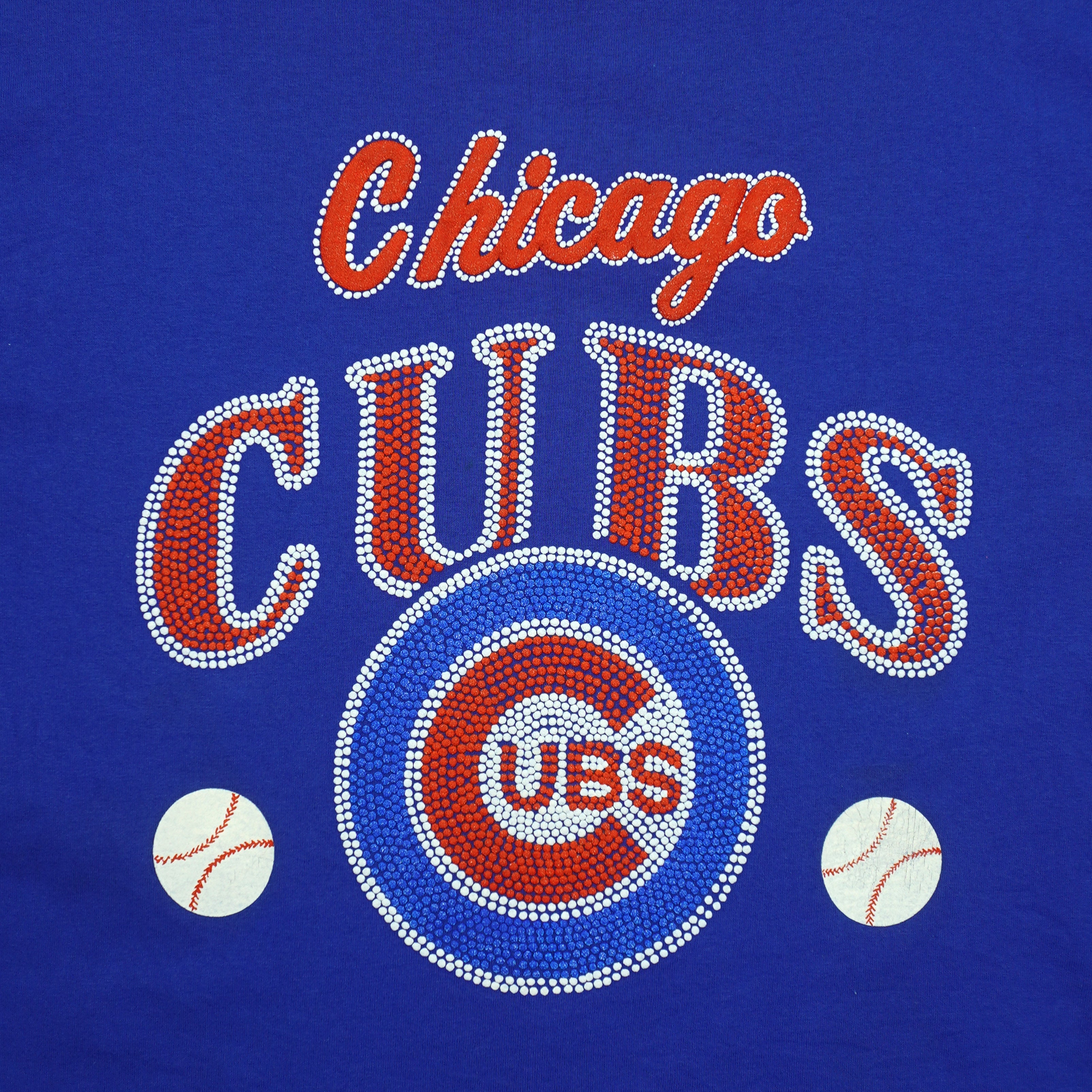 MLB (Murina's Best) - Chicago Cubs Spell-Out T-Shirt 1990s Large Vintage Retro Baseball
