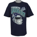 Vintage CFL (CGW) - Toronto Argonauts Helmet T-Shirt 1998 X-Large in navy and blue