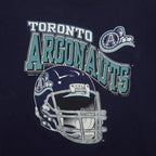 Vintage CFL (CGW) - Toronto Argonauts Helmet T-Shirt 1998 X-Large in navy and blue