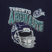 Vintage CFL (CGW) - Toronto Argonauts Helmet T-Shirt 1998 X-Large in navy and blue