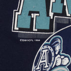 Vintage CFL (CGW) - Toronto Argonauts Helmet T-Shirt 1998 X-Large in navy and blue