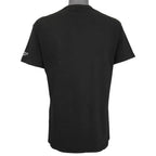 Reebok - Black Flaming Hockey Puck Graphic T-Shirt 1990s Medium Vintage Retro