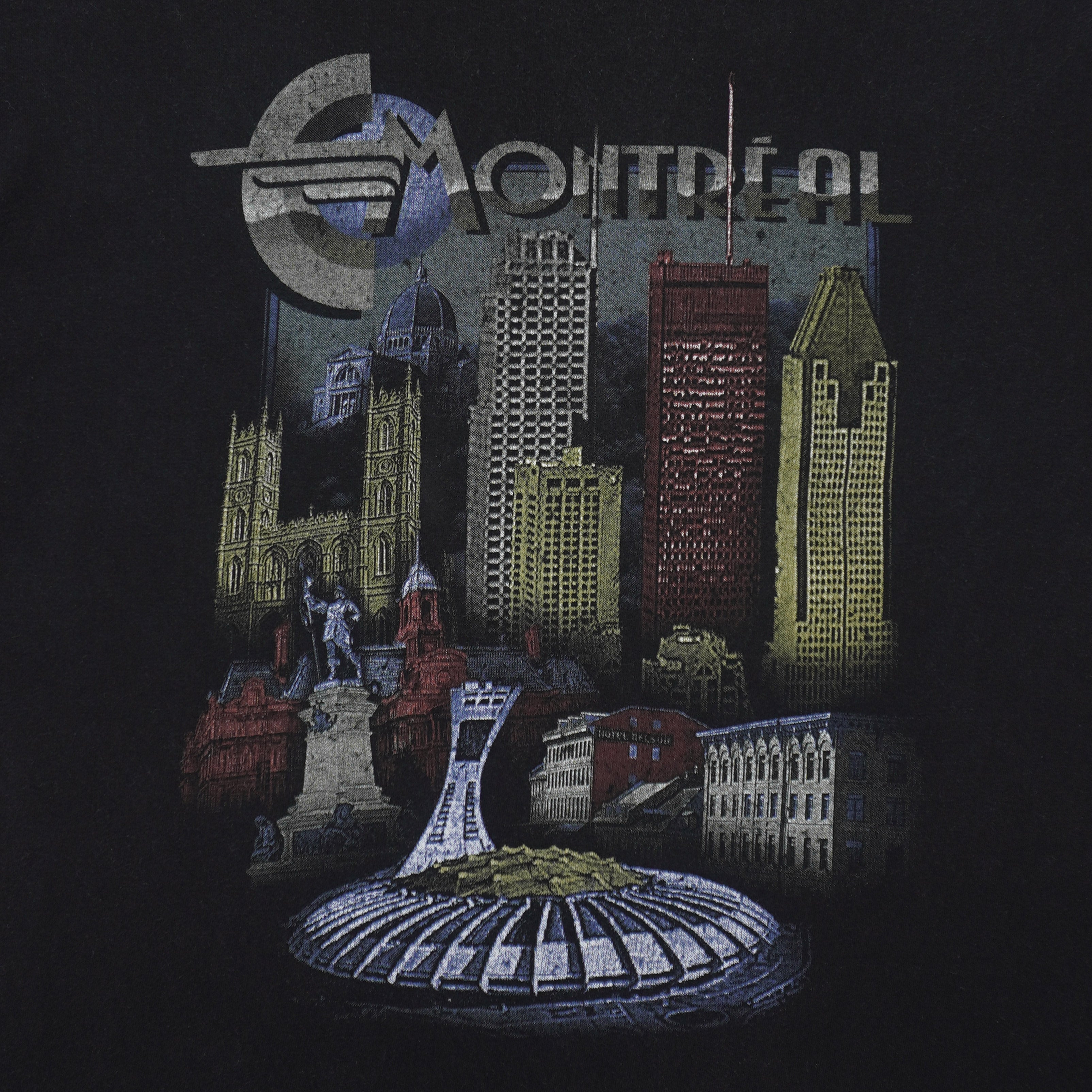 Vintage (Cityscape) - Montreal City T-Shirt 1990s Medium Vintage Retro