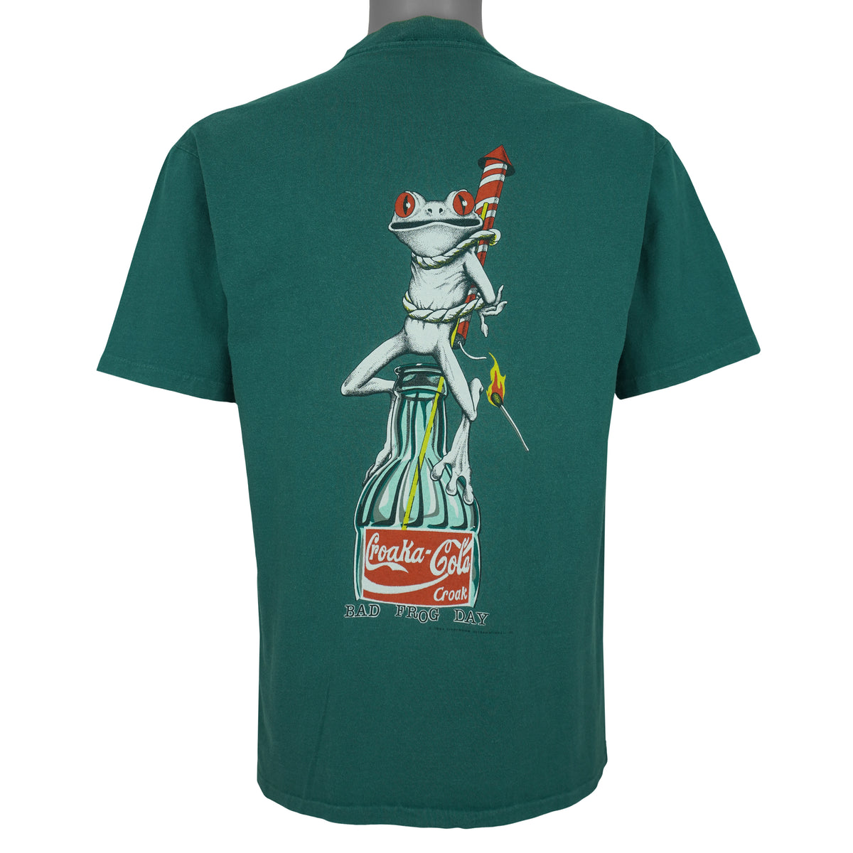 Vintage - Lifeforms Bad Frog Day T-Shirt 1990s Large Vintage Retro