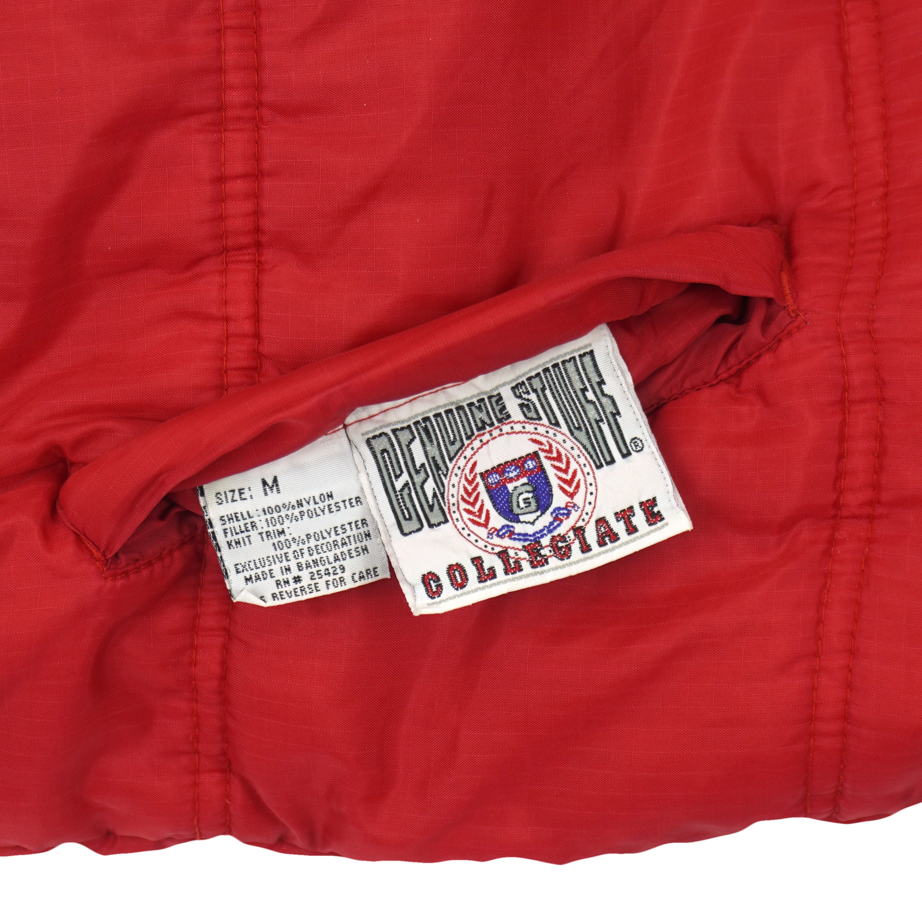 Genuine Stuff Collegiate Medium brand and size tag