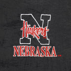 Nebraska Huskers embroidered jacket logo detail
