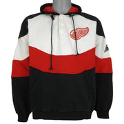Vintage NHL (Apex One) - Detroit Red Wings Hooded Sweatshirt 1990s Large in black and white and red