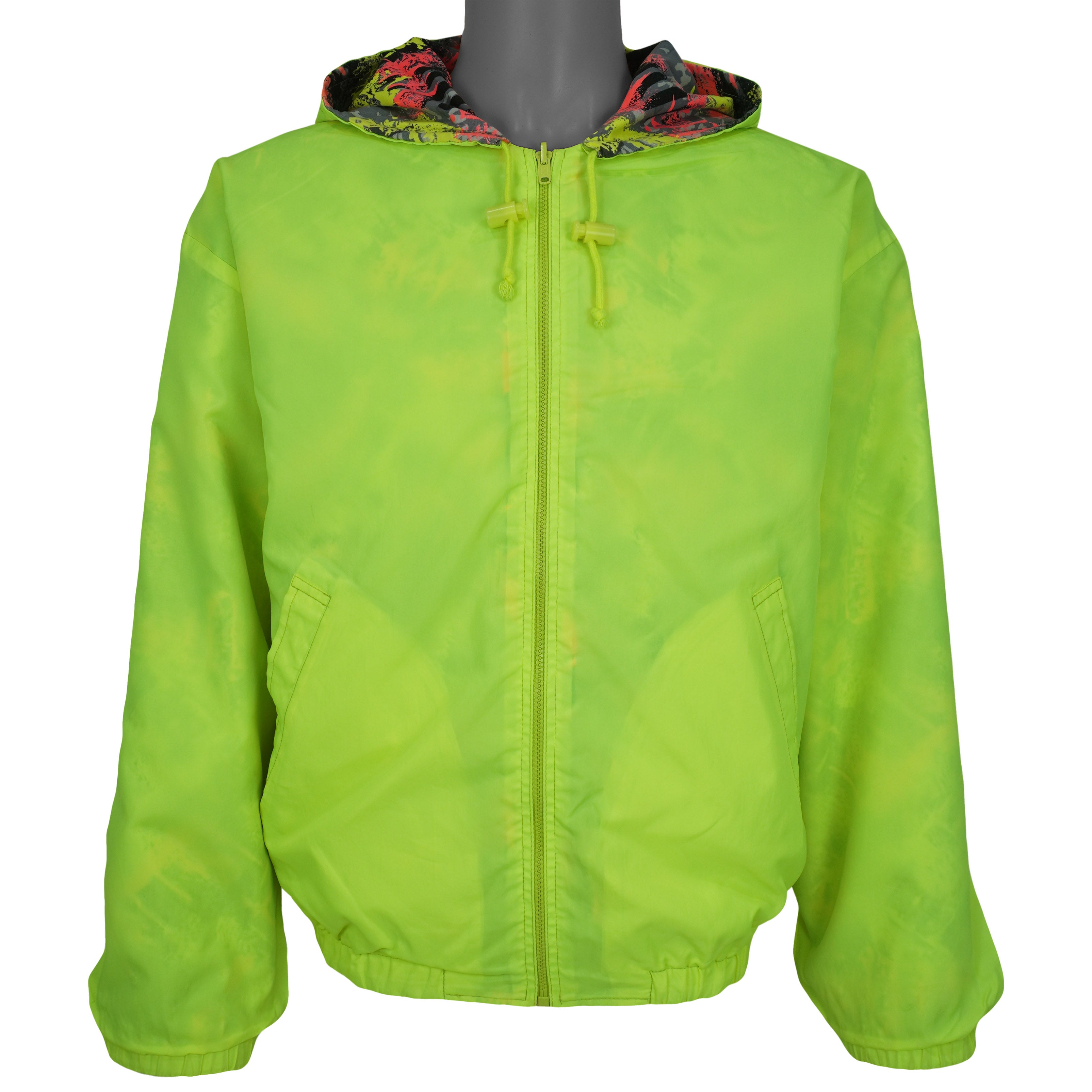 Vintage - Offshore Reversible Hooded All Over Print Jacket 1990s Large Vintage Retro