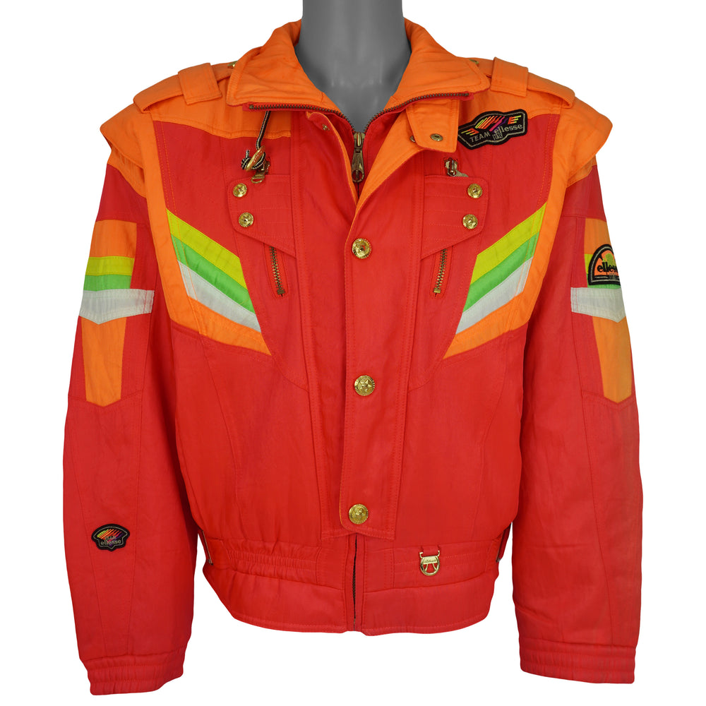 Ellesse - Italy Spell-Out Embroidered Ski Jacket 1990s Large Vintage Retro