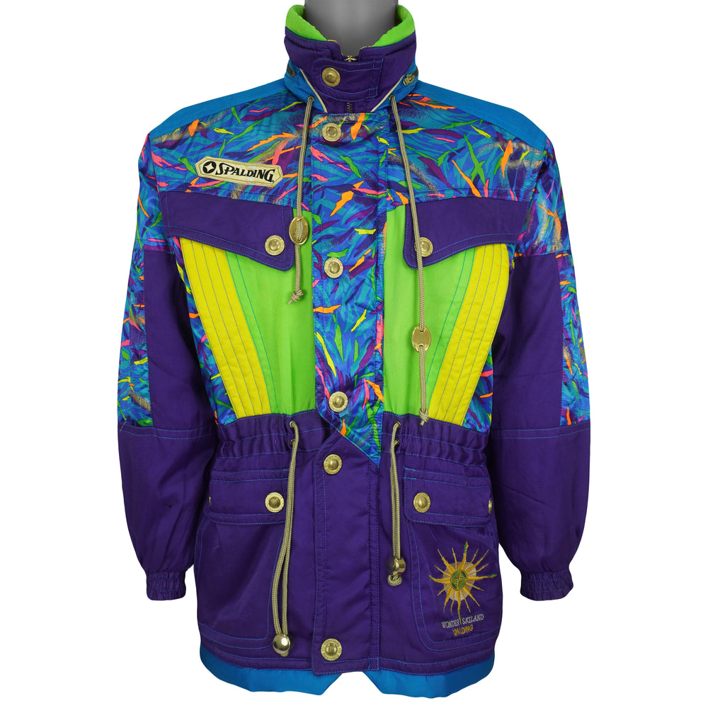 Vintage (Spalding) - Neon Colorblock Ski Jacket 1990s Medium Vintage Retro