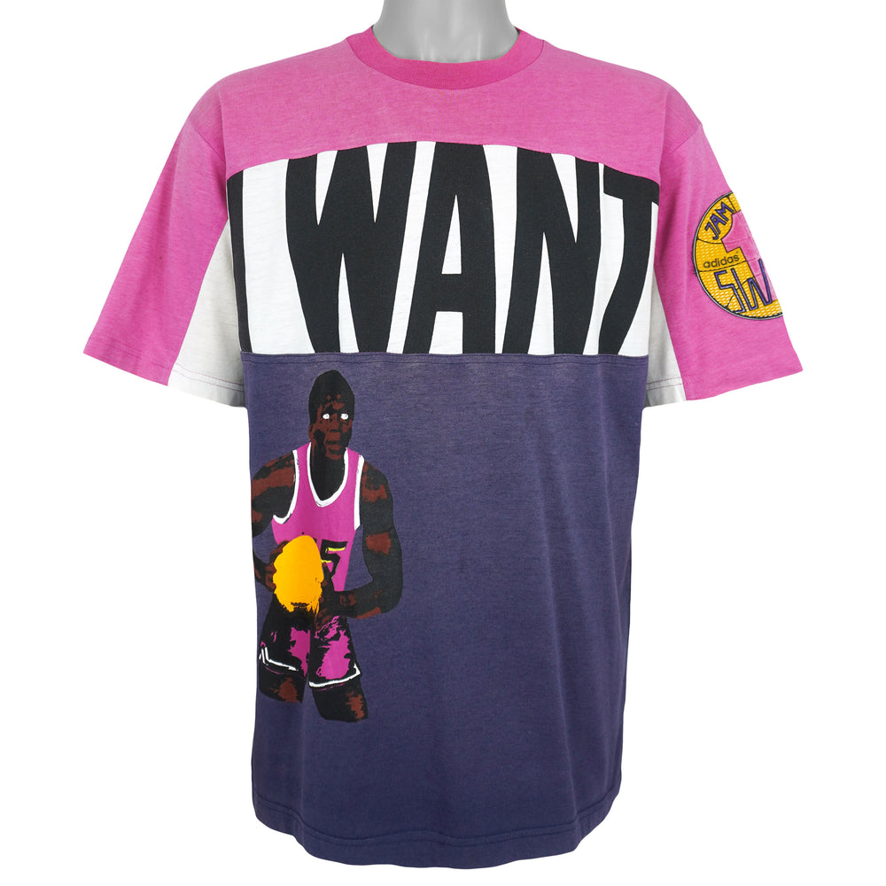 Adidas - Jam Dunk Swish Basketball T-Shirt 1990s Medium Vintage Retro