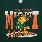 NCAA (Signet) - Miami Hurricanes Garfield Long Sleeve Shirt 1990s Large Vintage Retro