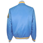 Majestic UCLA Bruins light-blue satin puffer jacket back view