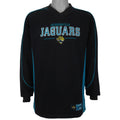 Black Jaguars V-neck sweatshirt with blue side panels and embroidery