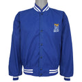 Blue Kansas City Royals satin jacket with snap-button front