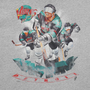 Vintage IHL (Lee) - Detroit Vipers Spell-Out T-Shirt 1990s XX-Large in gray