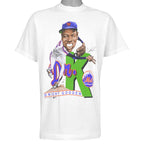 White Mets T-shirt with Dwight Gooden Dr K caricature graphic