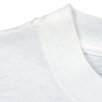 Minor mark at the white ribbed shirt collar