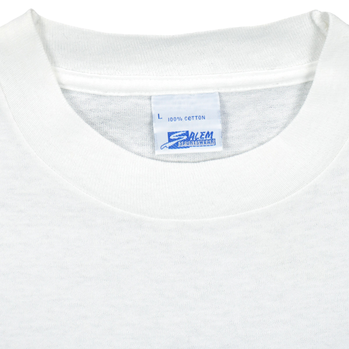 Salem Large label inside the Dwight Gooden T-shirt