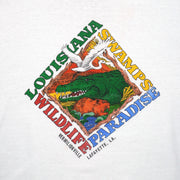 Vintage (Hanes) - Louisiana Swamps Wildlife Paradise Alligator T-Shirt 1990s X-Large Vintage Retro