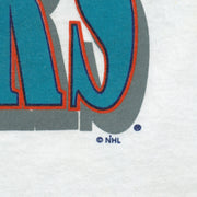 Vintage NHL (True-Fan) - New York Islanders Colorblock T-Shirt 1990s X-Large in white and navy and orange
